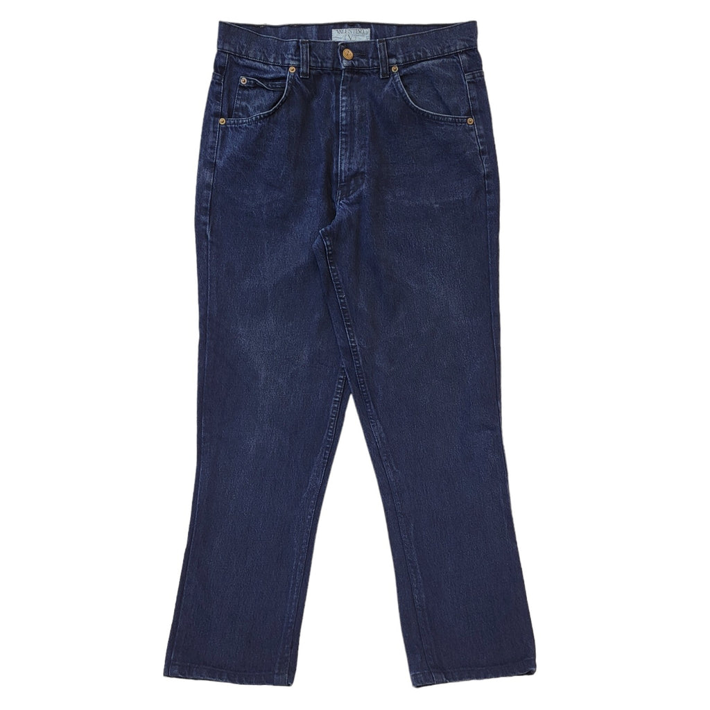 Valentino Vintage Blue High Waist Mom Jeans Size UK 12-14 W31 L28
