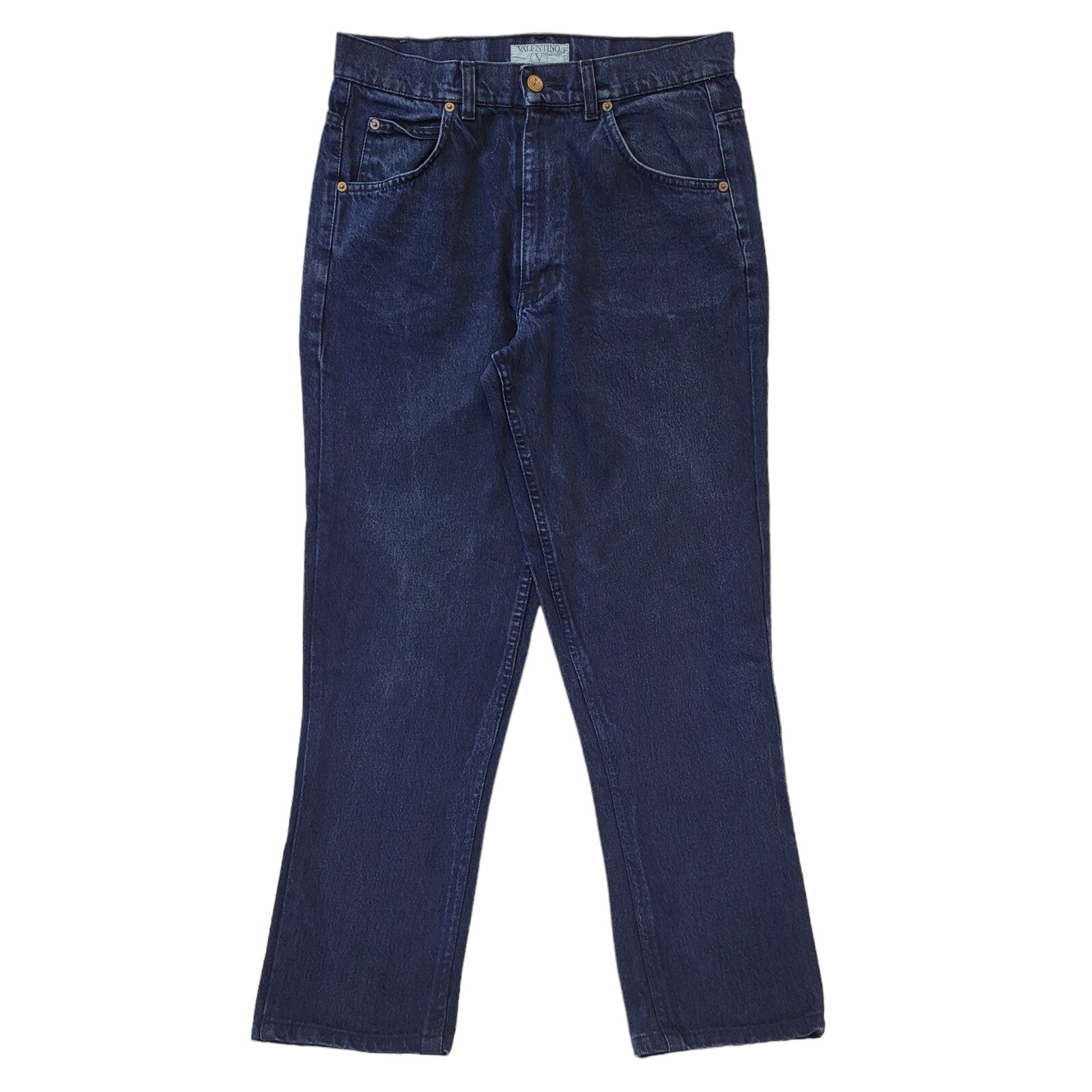 Valentino Vintage Blue High Waist Mom Jeans Size UK 12-14 W31 L28