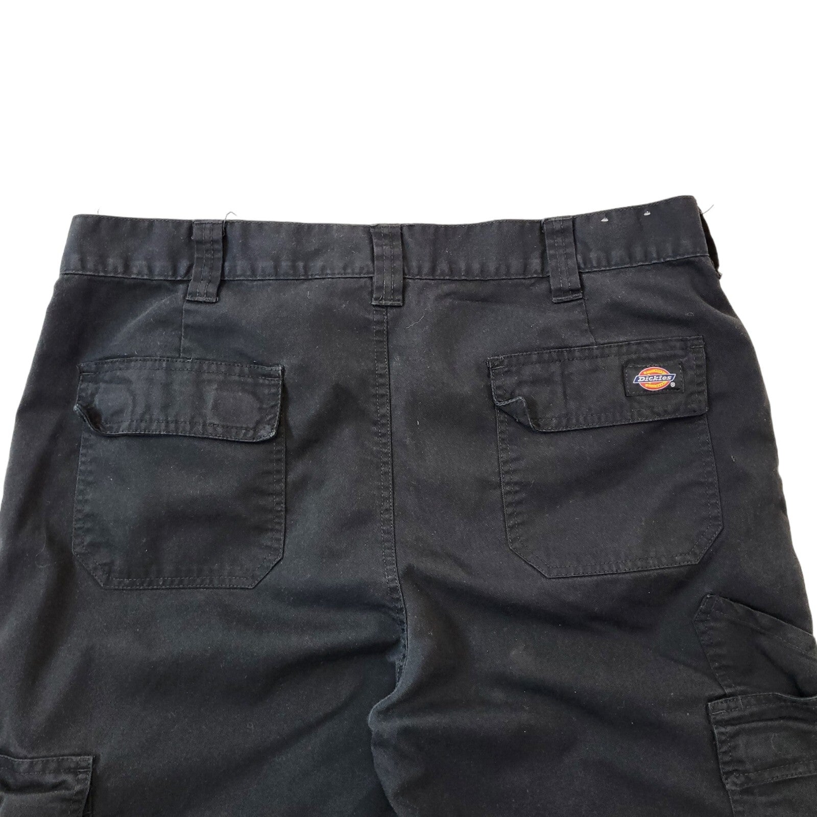 Dickies Black Workwear Straight Leg Cargo Trousers Men's Size XL W36 L32
