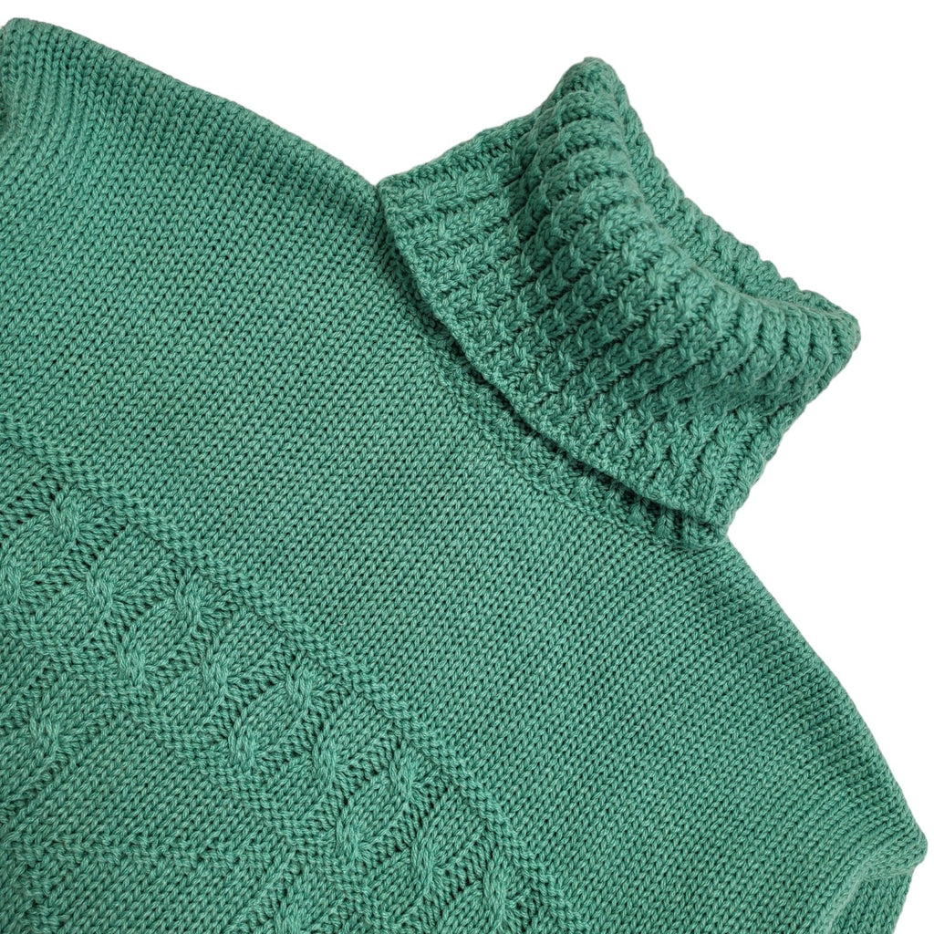 Freemans Vintage 80's Green Roll Neck Jumper UK Womens Size 14