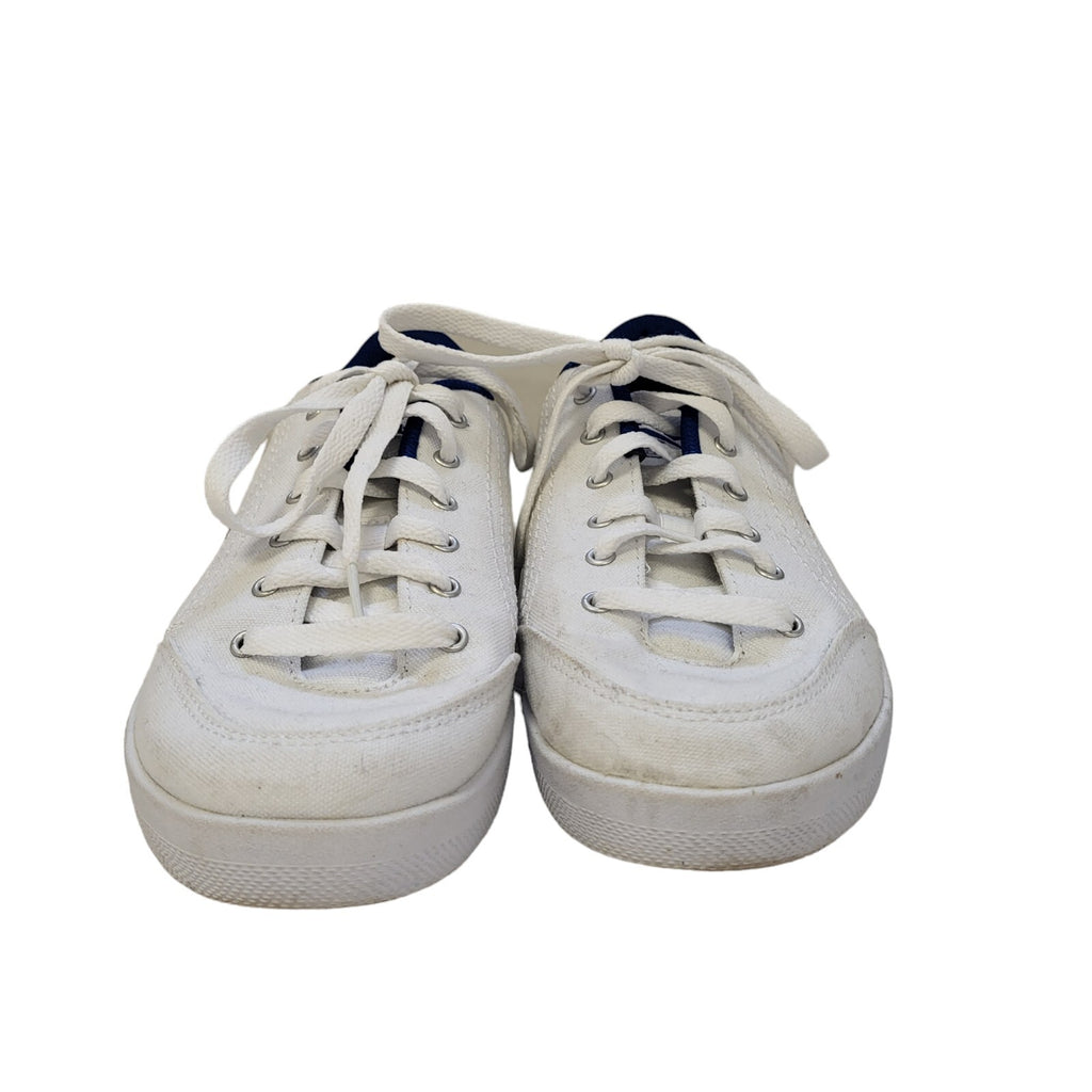 Reebok Tennis White & Blue Lace-up Sports Casual Women's Trainers Uk Size 4.5
