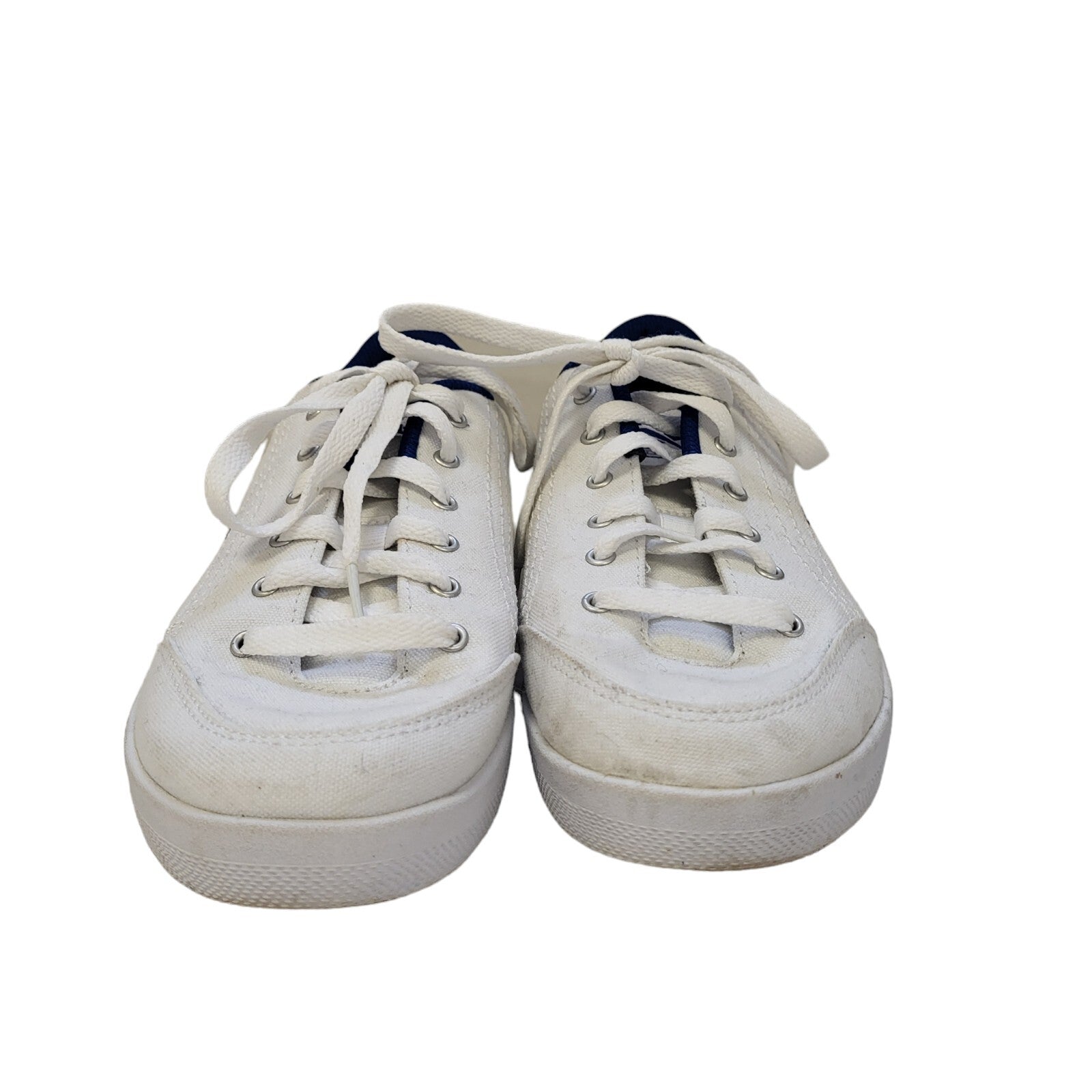 Reebok Tennis White & Blue Lace-up Sports Casual Women's Trainers Uk Size 4.5