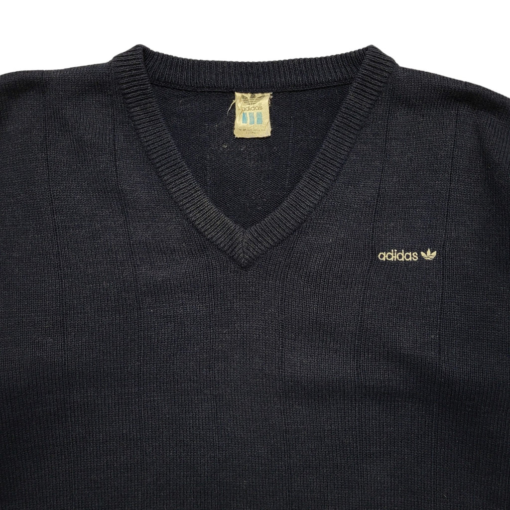 Adidas Navy Blue Vintage 90s Crew Neck Jumper Uk Men's Size Small