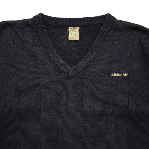 Adidas Navy Blue Vintage 90s Crew Neck Jumper Uk Men's Size Small