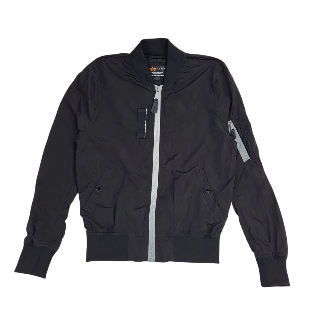 Alpha Industries Black Windbreaker Y2K Jacket UK Men's Size S