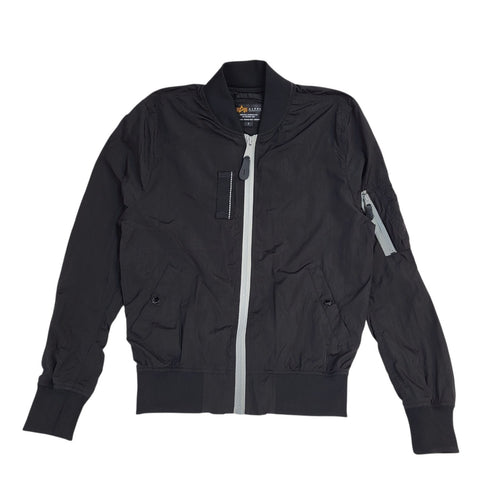 Alpha Industries Black Windbreaker Y2K Jacket UK Men's Size S