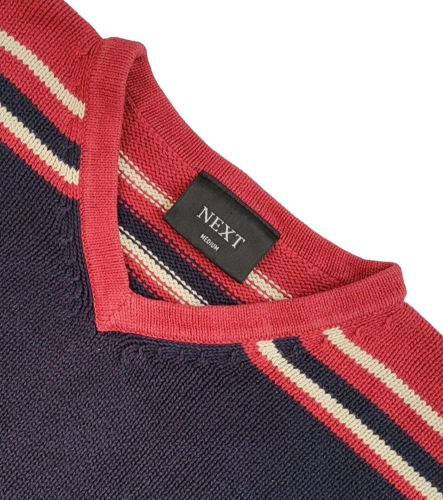Next Vintage 90's Blue & Red Jumper UK Men's Size Medium