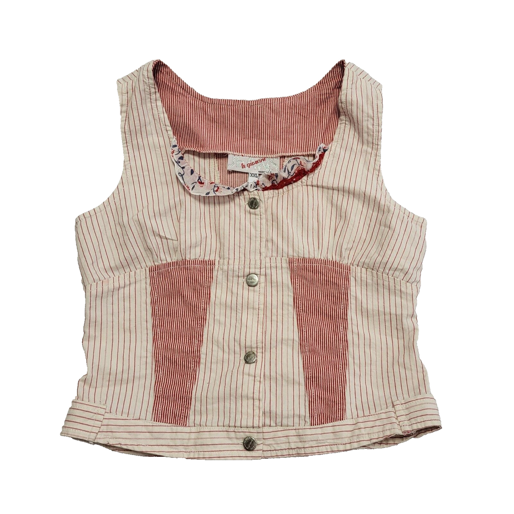 Vintage 90s Pink Button Sleeveless Top Uk Girls Age 14-16 Size 2XL