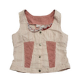Vintage 90s Pink Button Sleeveless Top Uk Girls Age 14-16 Size 2XL
