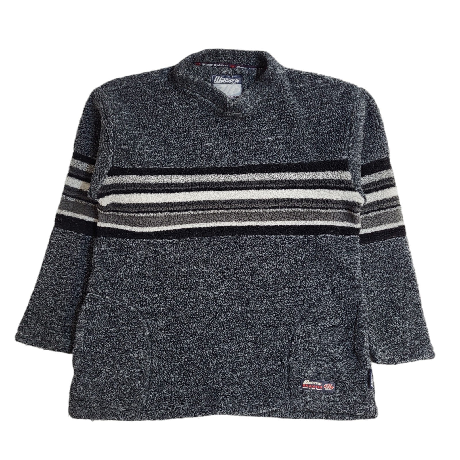 Watsons Vintage 90's Grey Fleece Jumper UK Men's Size L/XL