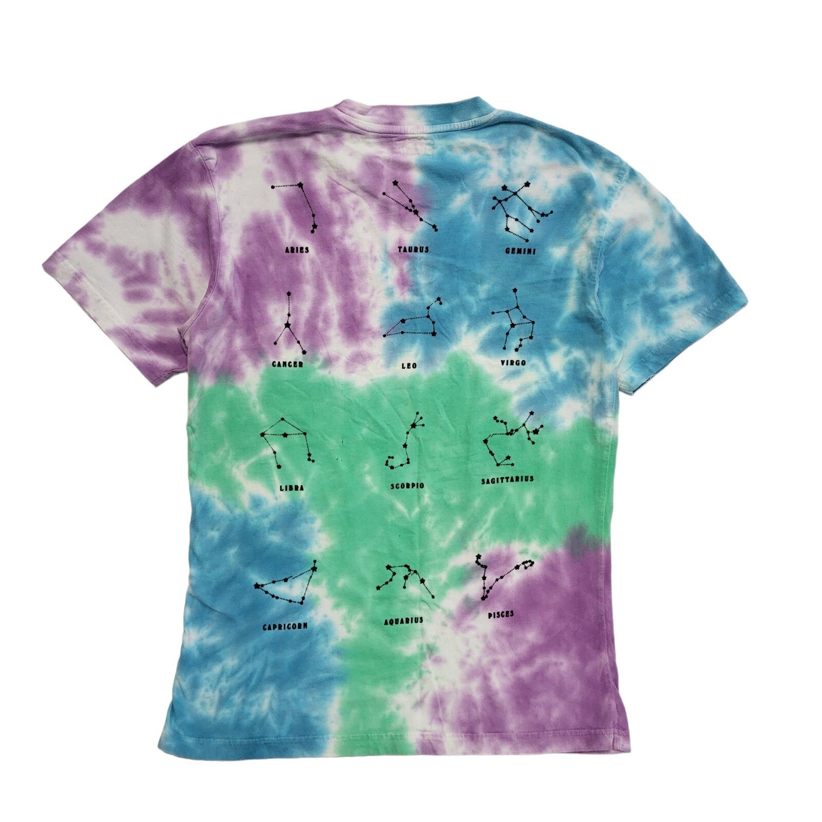 China Town Market Tie Died Vintage Y2k Blue Astrology T-Shirt Uk Men's Size L