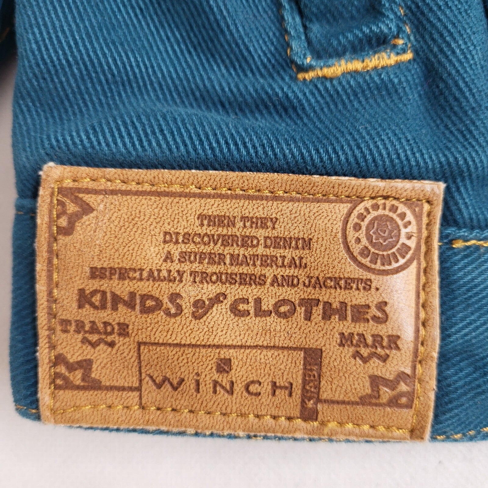 Winch Blue 90s Button Vintage Denim Jacket Uk Men's Size Large