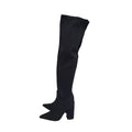 Truffle Black Zipped Long Lined Thigh Boots Uk Women's Size 6