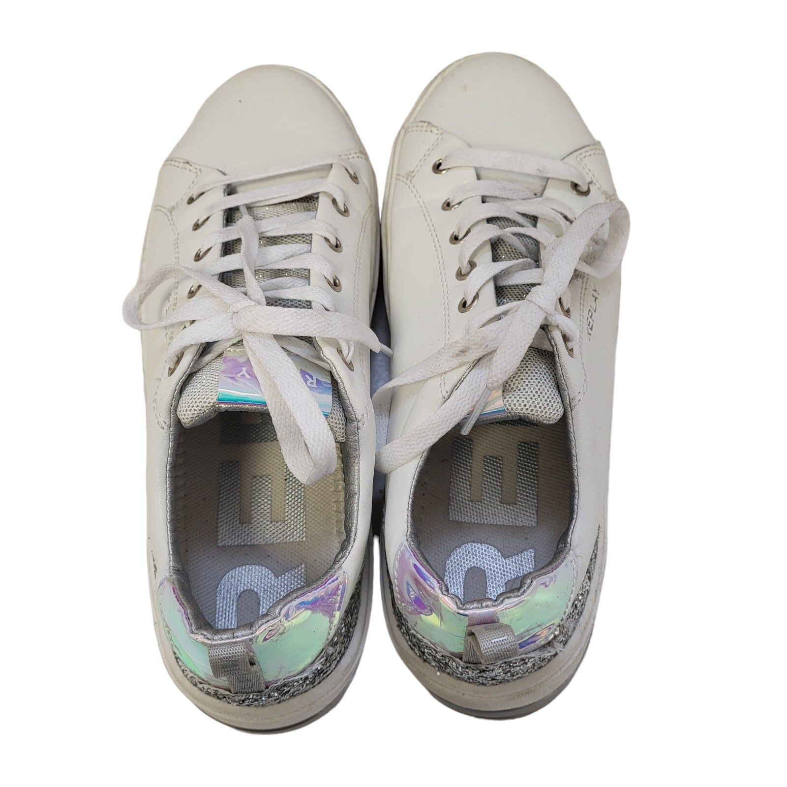 Replay White Canvas Lace-Up Sports Trainers Women's Uk Size 6