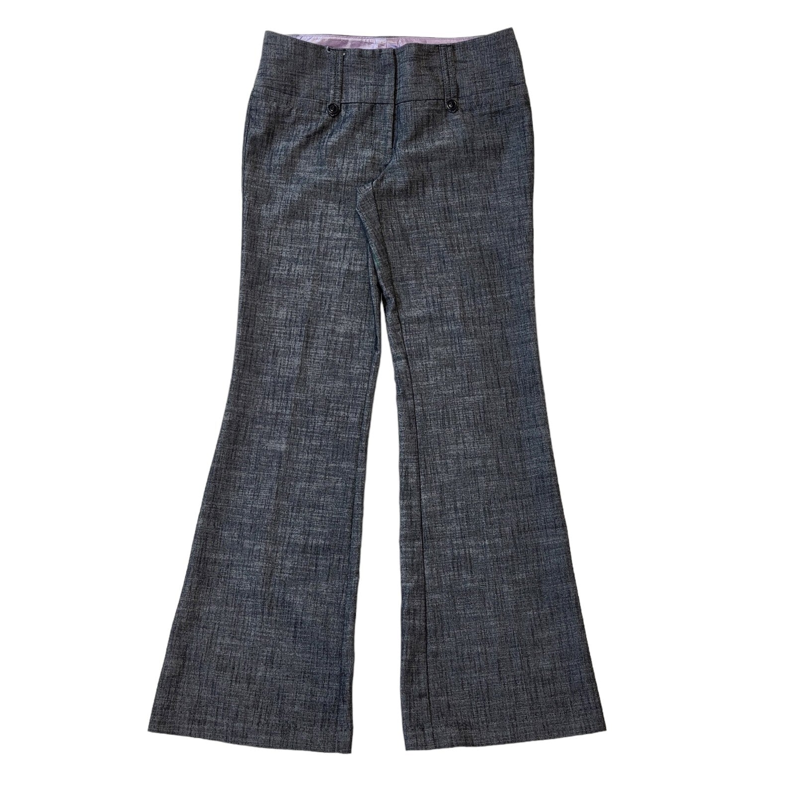 Stooshy Trousers Y2K Vintage Grey Bootcut Flare Trousers Women's Size 12 W30 L31
