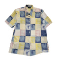 Canda Vintage 80s Abstract Check Mother Of Pearl Button Blouse Women's Uk 12
