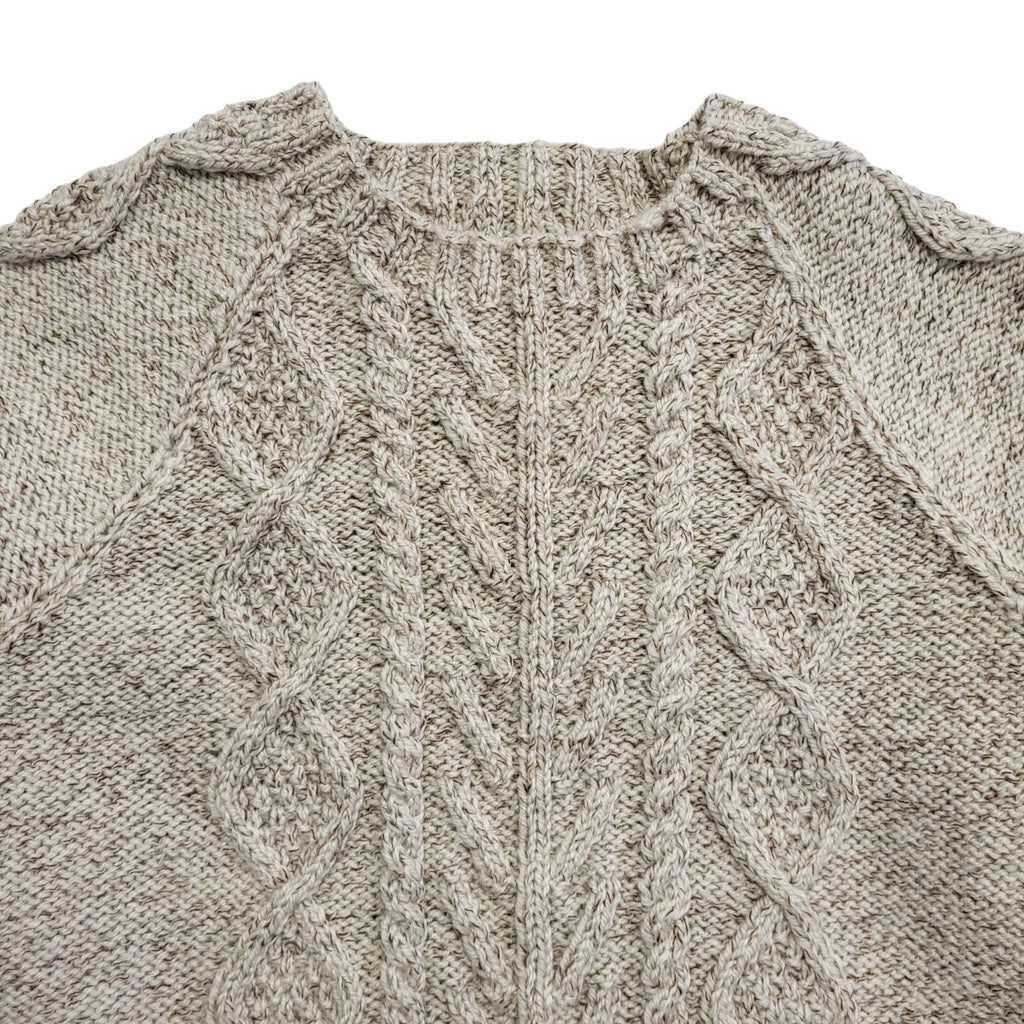 Vintage 90's Beige Knitted Round Neck Jumper Womens UK Size xl
