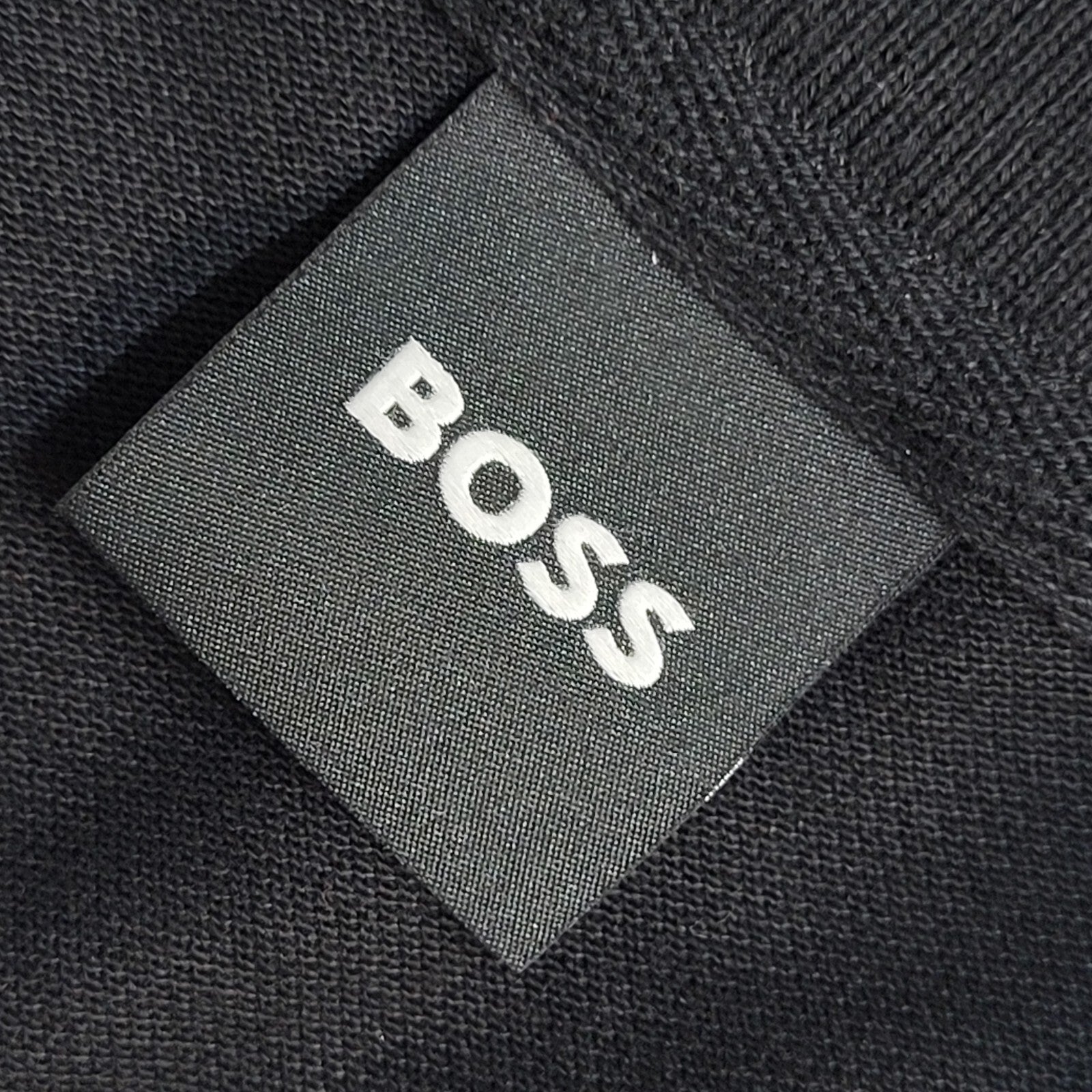 Boss Y2K Vintage Black Long Sleeve Polo Top Shirt Men's Size M