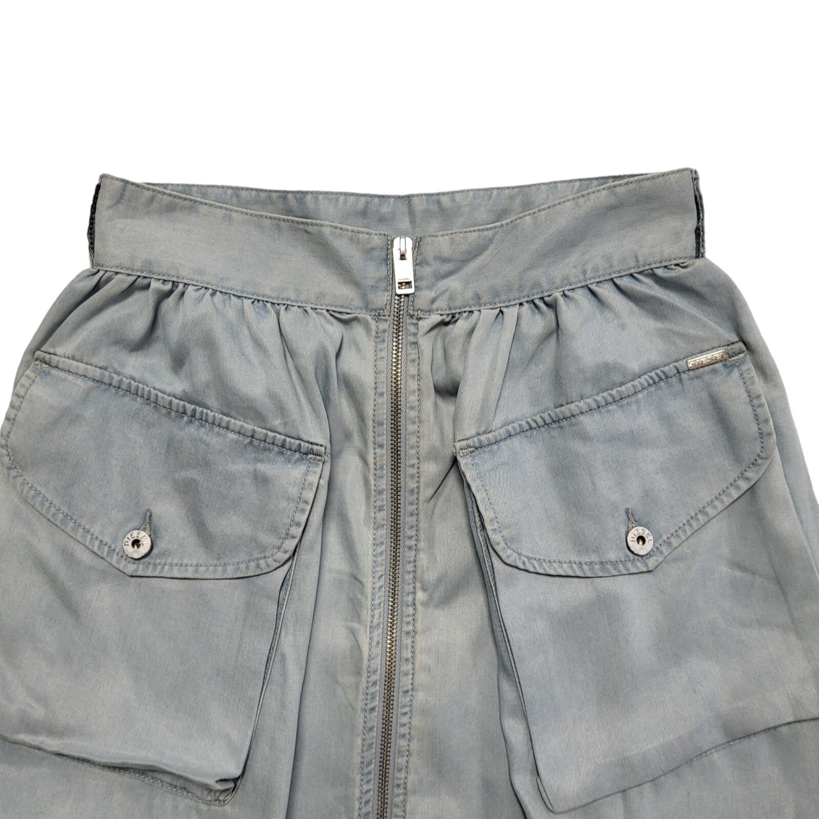 Diesel Light Blue Denim Mini Skirt Uk Women's Size Small W26