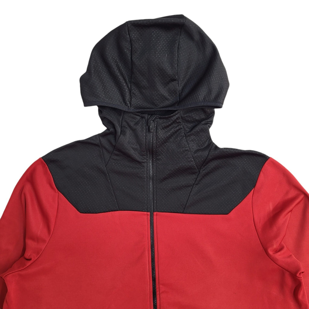 Champion Duo Dry Red & Black Y2K Full Zip Sports Hoodie UK Men's Size XXL