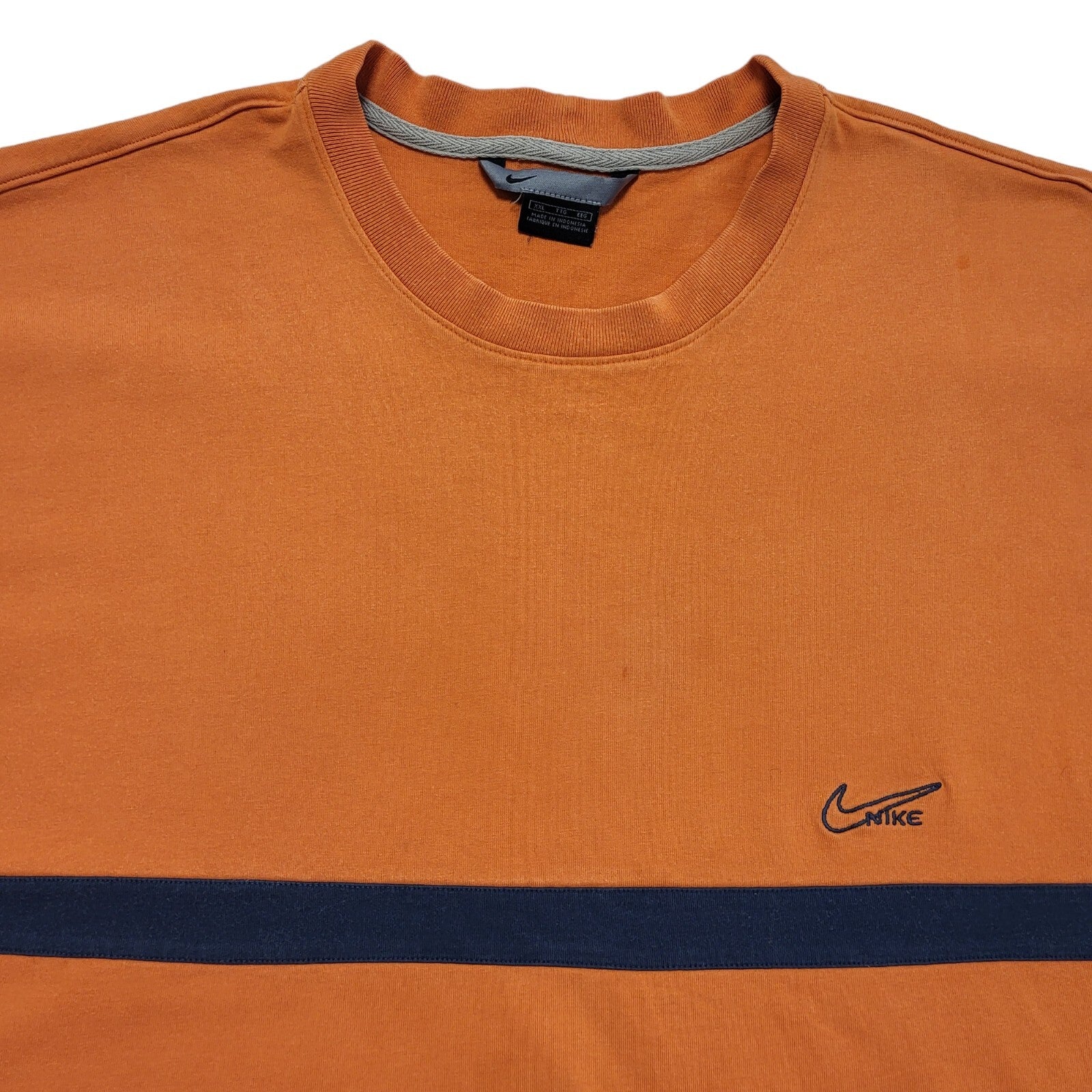 Nike Vintage 80's  Orange Sports Short Sleeve T-Shirt Men's XXL