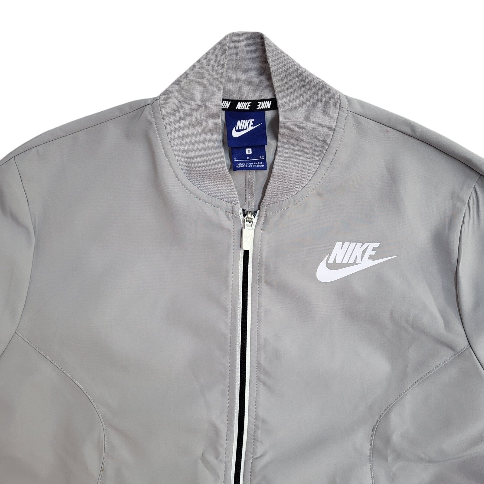 Nike Grey Full Zip Sports Modern Tracksuit Top Jacket UK Men's Size S