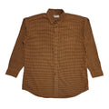 Marks & Spencer 90's Tan & Black Gingham Long Sleeve Shirt Mens Uk M