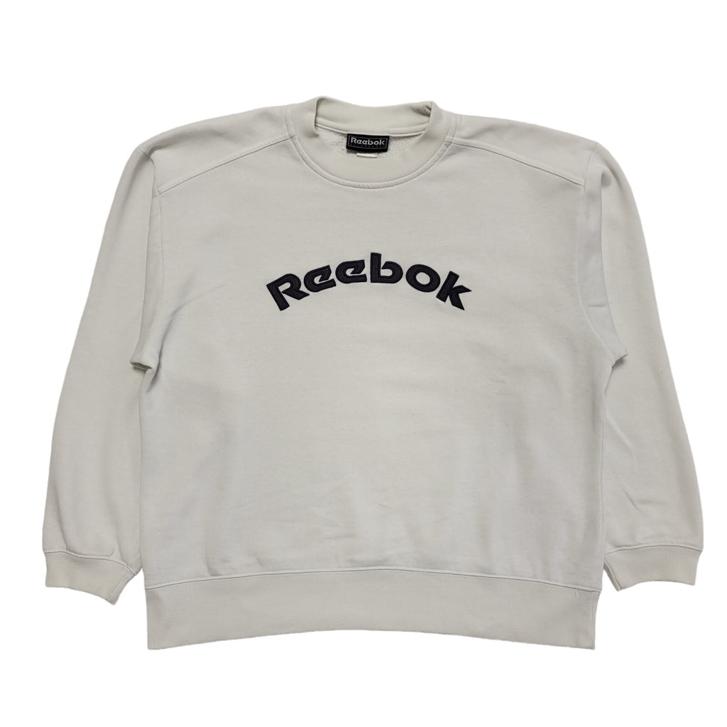 Reebok Essentials Spell Out  Vintage 90s White Sweatshirt Women's Size UK 12