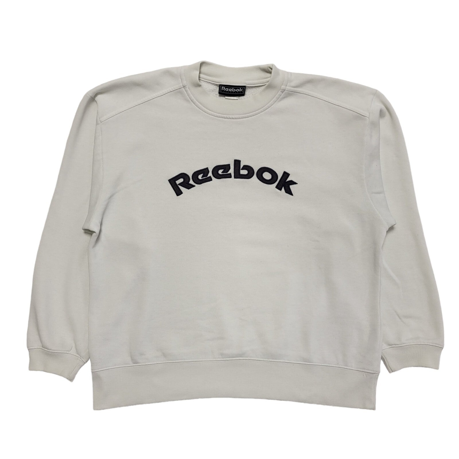 Reebok Essentials Spell Out  Vintage 90s White Sweatshirt Women's Size UK 12