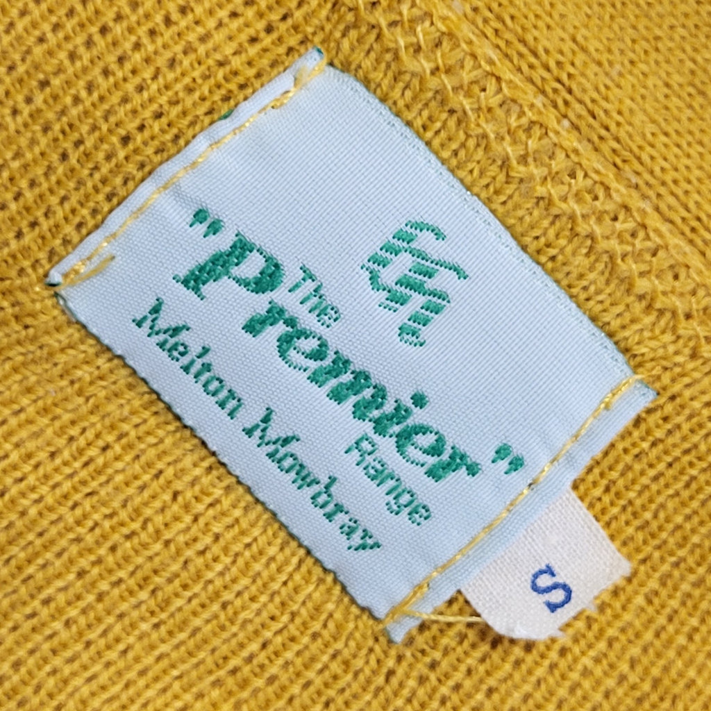 The premier Range Vintage 80s Orange Knitted Leicestershire Women's Waistcoat S
