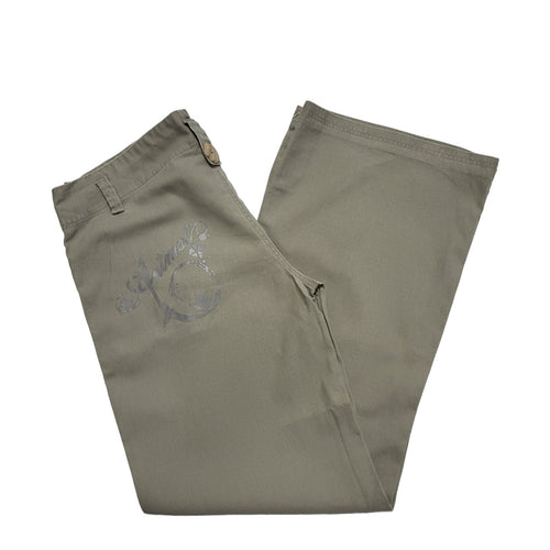Animal Vintage Y2K Green Flared Trousers Women's Size 14-16 W35 L30