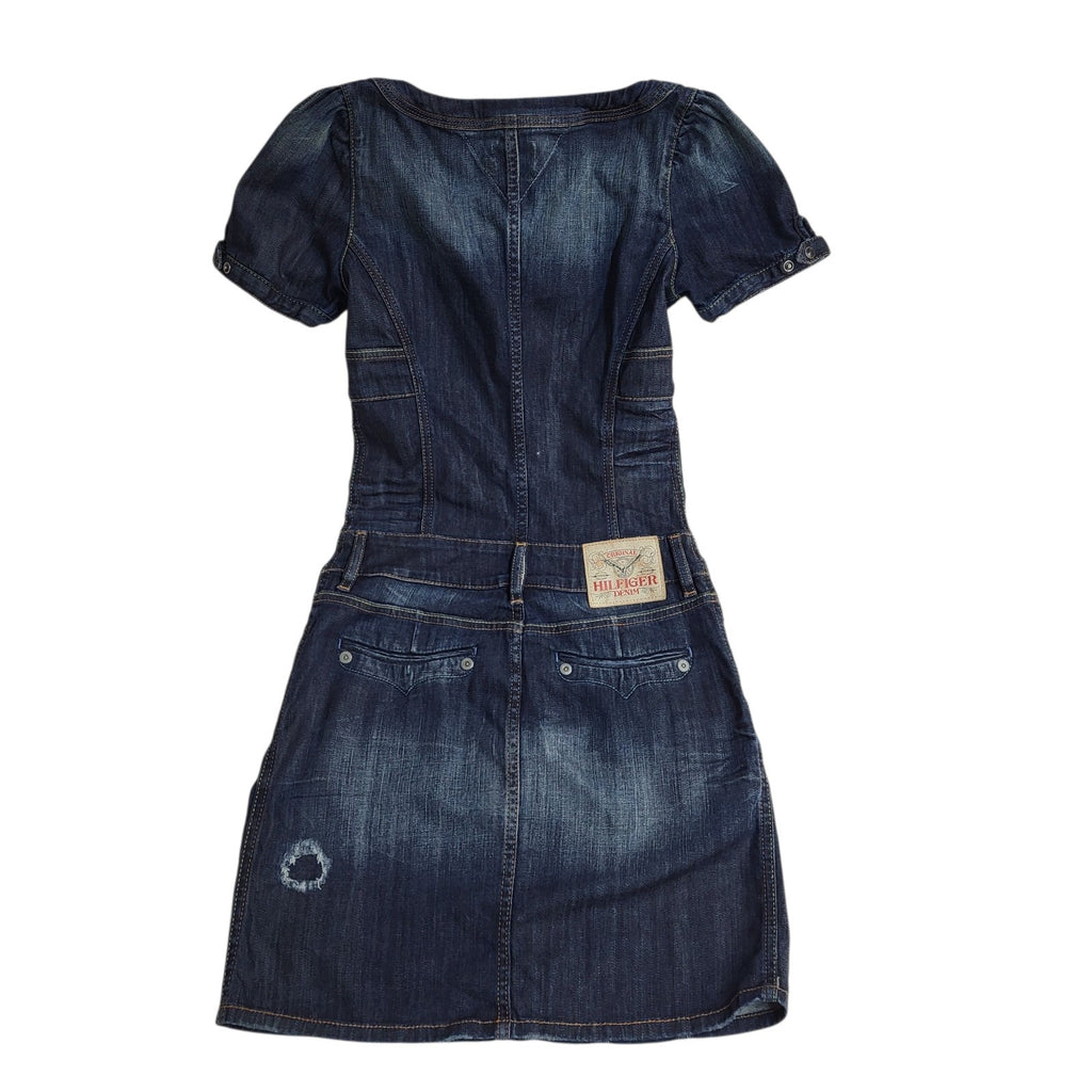 Tommy Hilfiger Denim Dress Dark Blue Uk Women's Size XS