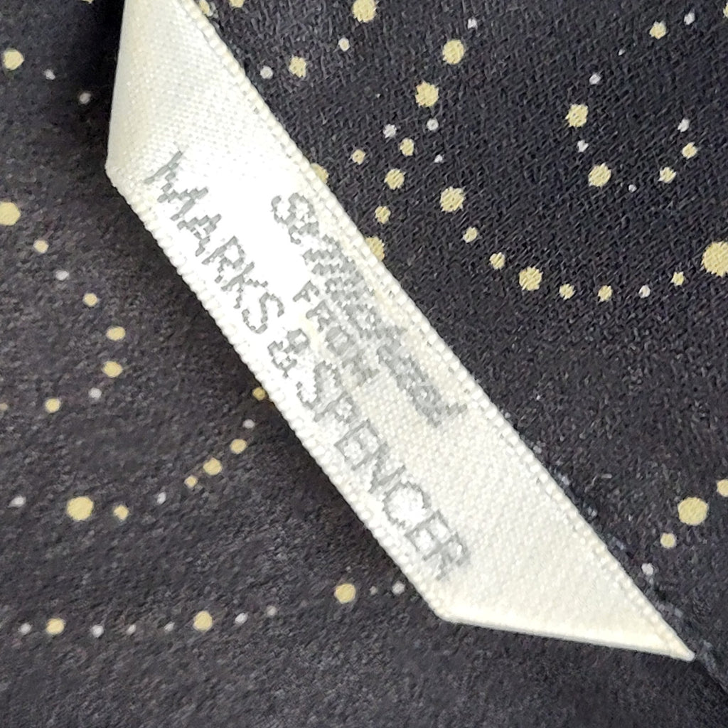 Marks and Spencer Black & Gold 90's Long Sleeve Swirl Shirt Women's UK Size 16