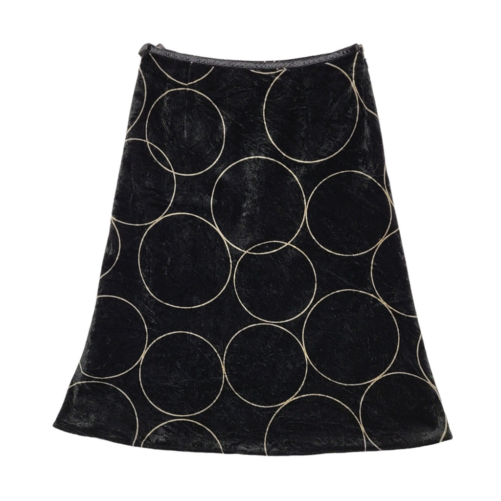 Entertainer Vintage 90's Black Straight Velvet Skirt Uk Women's Size 8 W26