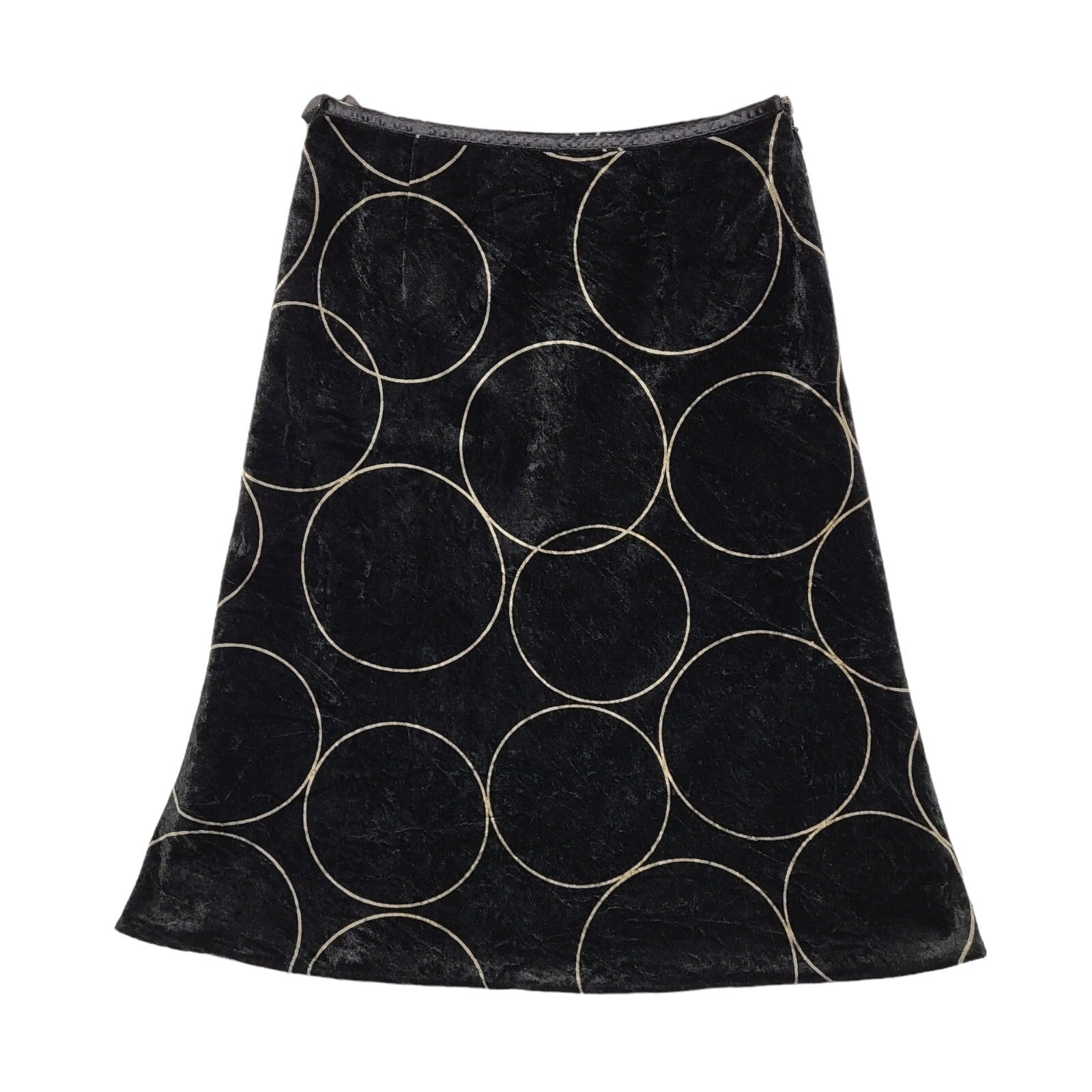 Entertainer Vintage 90's Black Straight Velvet Skirt Uk Women's Size 8 W26