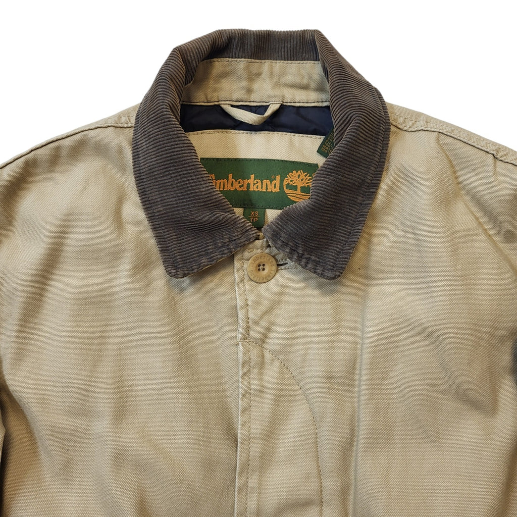 Timberland 90s Vintage Beige Cotton Button Jacket Men's Size XS