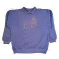 Vintage 90's Purple Collared Jumper UK Men's Size XL