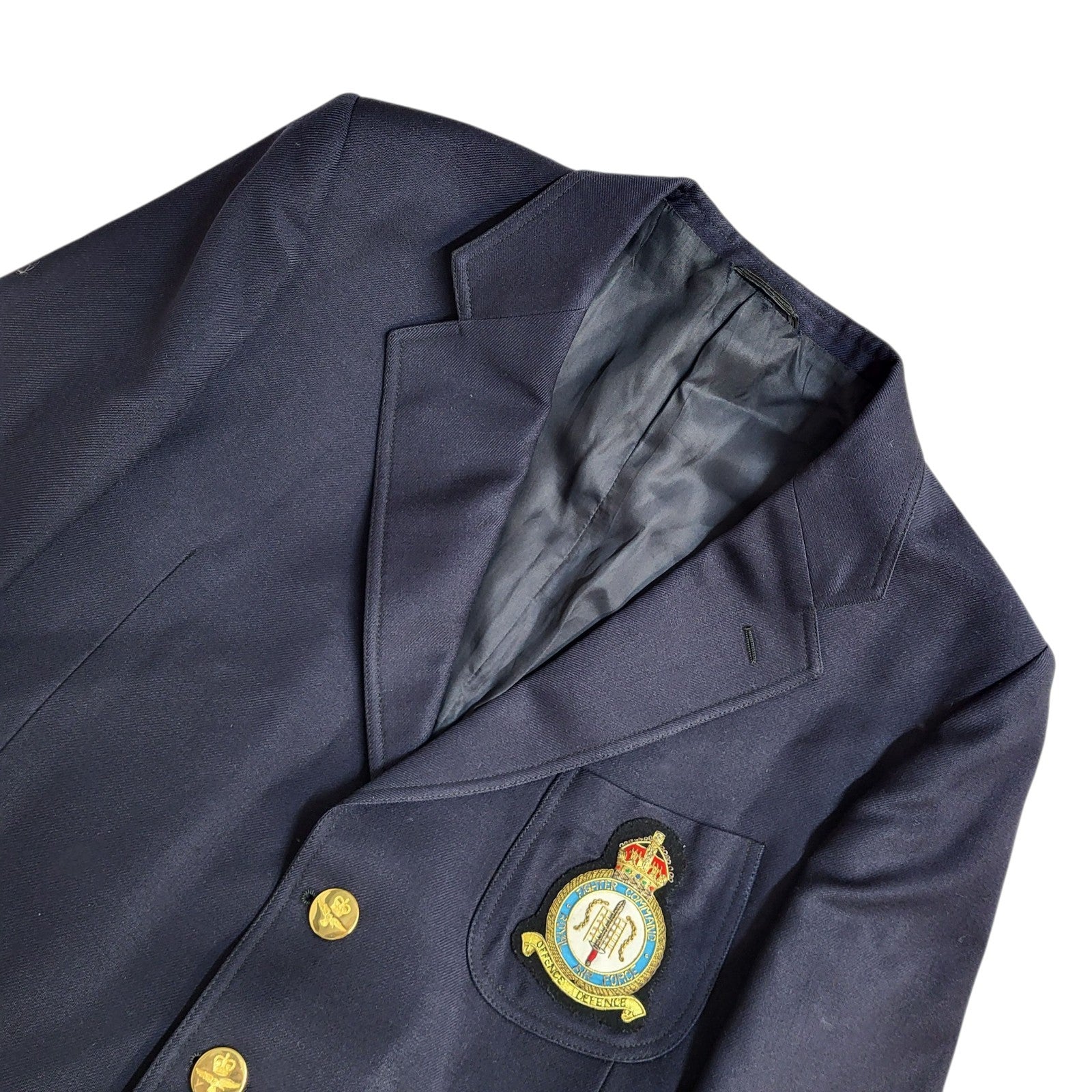 Jaeger Blazer Suit Jacket Navy Blue Wool Blend UK Men's Size S 38"