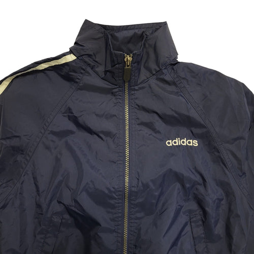 Adidas 90s Vintage Blue Hooded Zip Up Jacket Kids Size Small