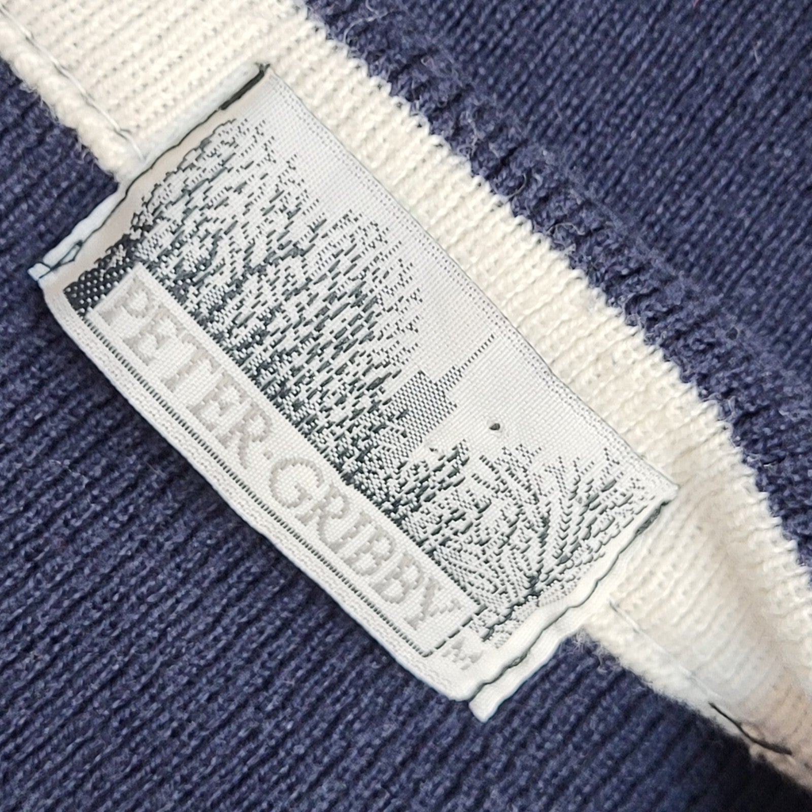 Peter Gribby Vintage 90's Blue & White Jumper UK Men's Size Large