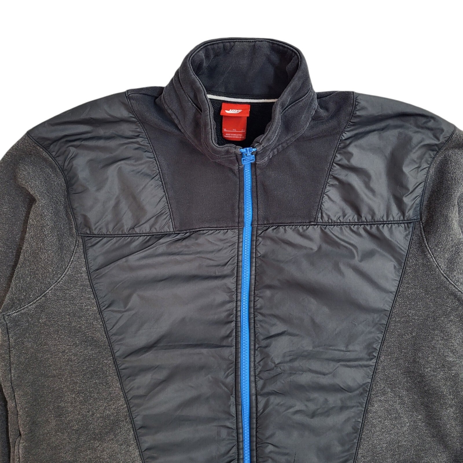 Nike Black Full Zip Sports Modern Tracksuit Top Jacket UK Men's Size XL