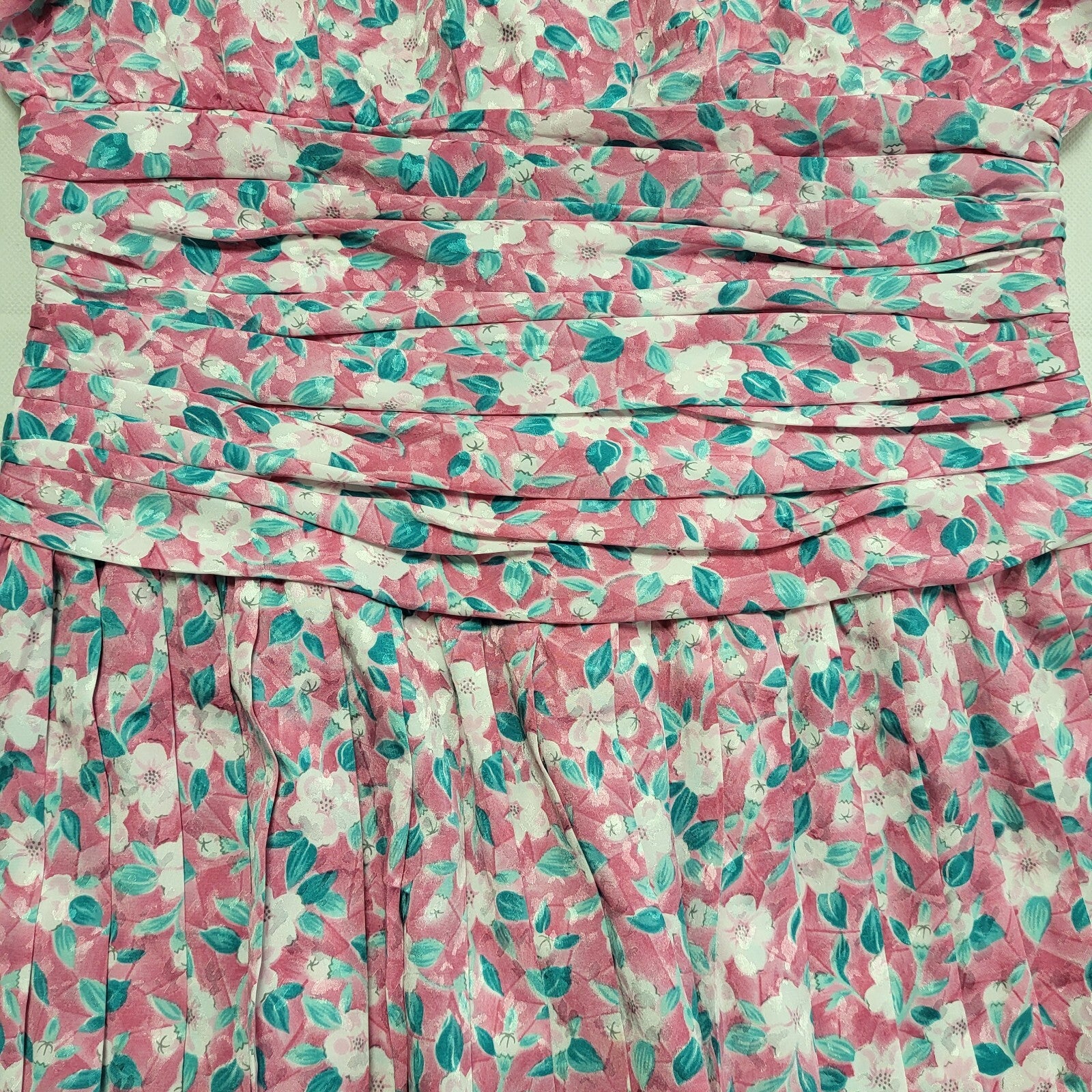 Maggy Boutique Vintage 80's Pink Floral Daywear Dress Uk Women's Size 10