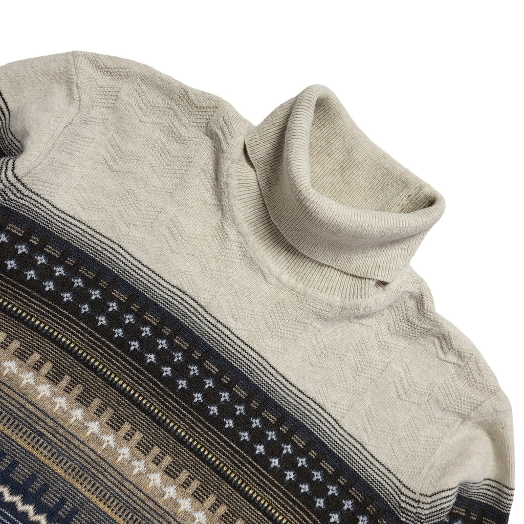 Yamak Y2k Beige Brown Wool Blend Jumper Uk Men's Size Medium