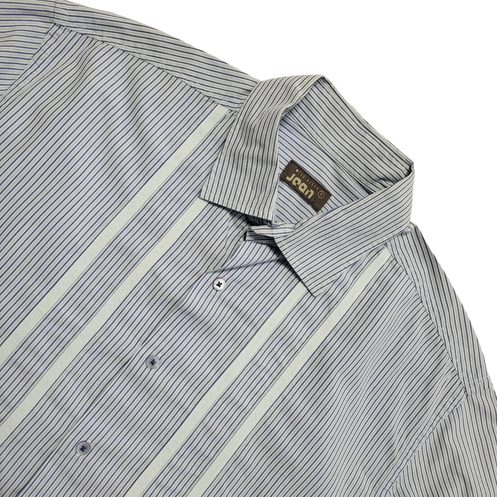 Ted Baker Vintage Y2K  Blue White Striped Short Sleeve Shirt Men's UK L
