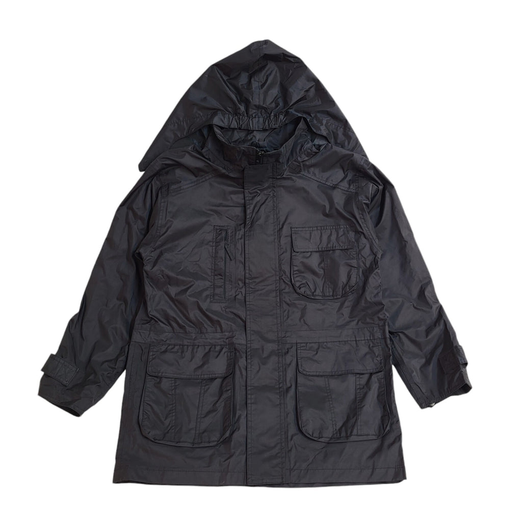 Beau Brummel 90s Black Hooded Jacket Uk Men's Size Small