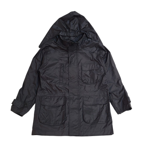 Beau Brummel 90s Black Hooded Jacket Uk Men's Size Small