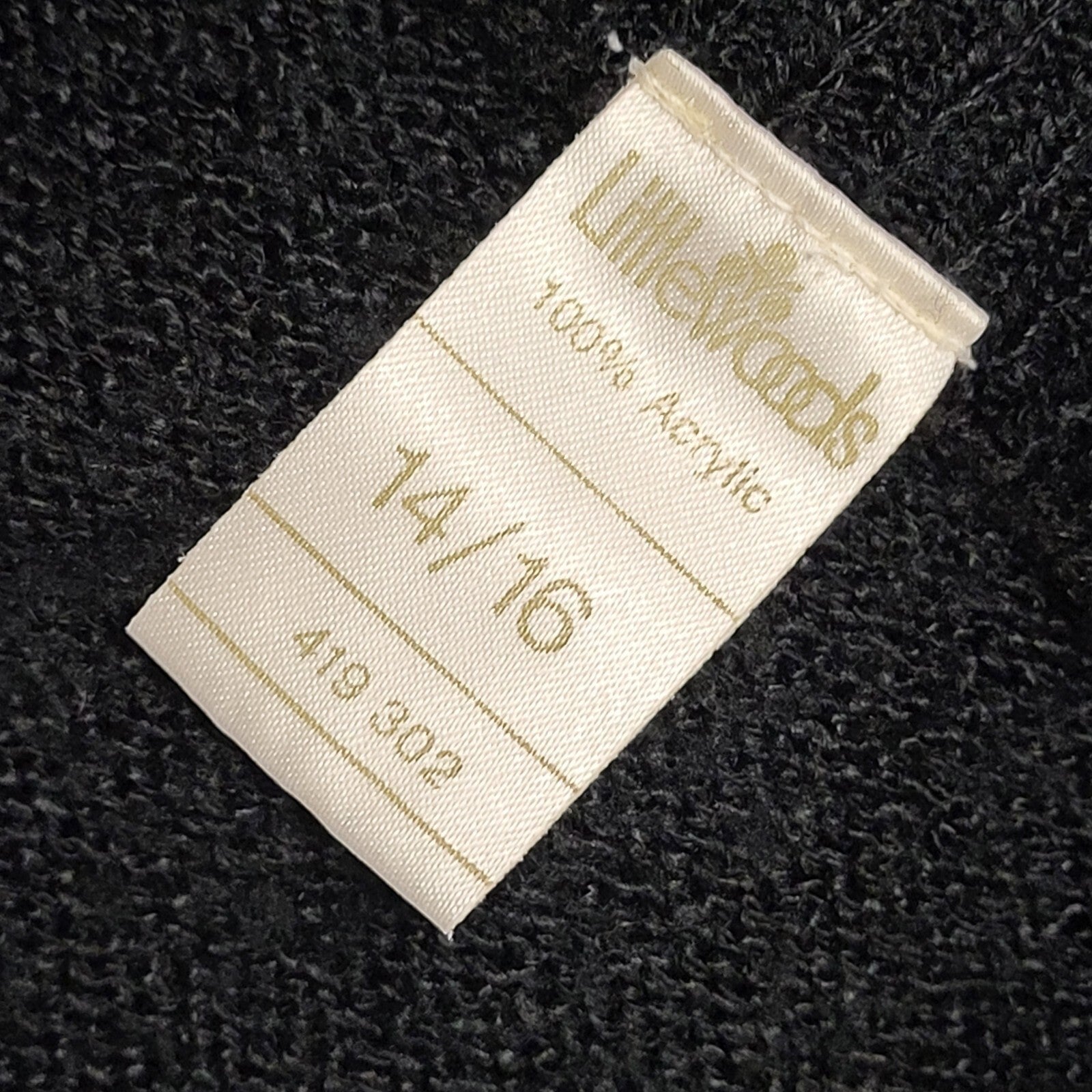Littlewoods Vintage 80's Black Floral Knit Jumper UK Womens Size 14/16