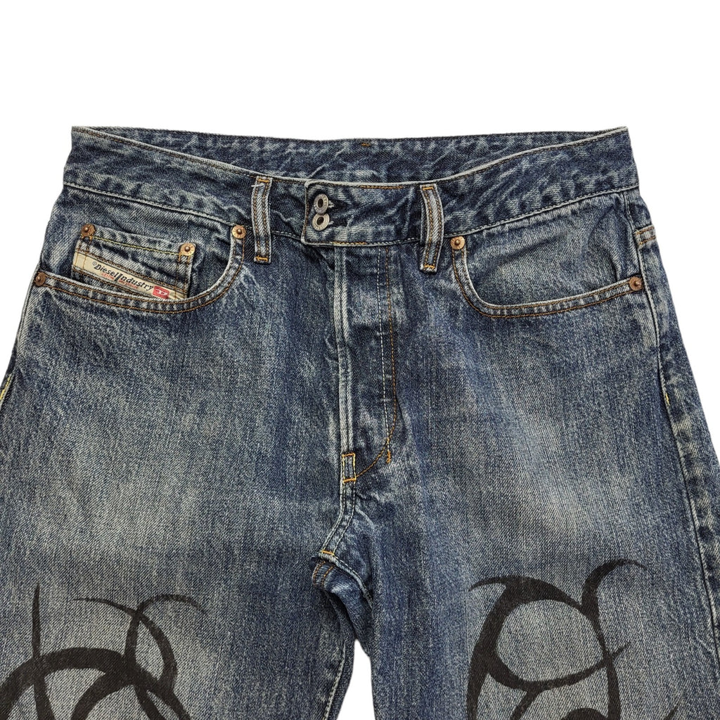 Diesel Vintage 90's Blue Straight Denim Jeans Uk Men's Size M W32 L32