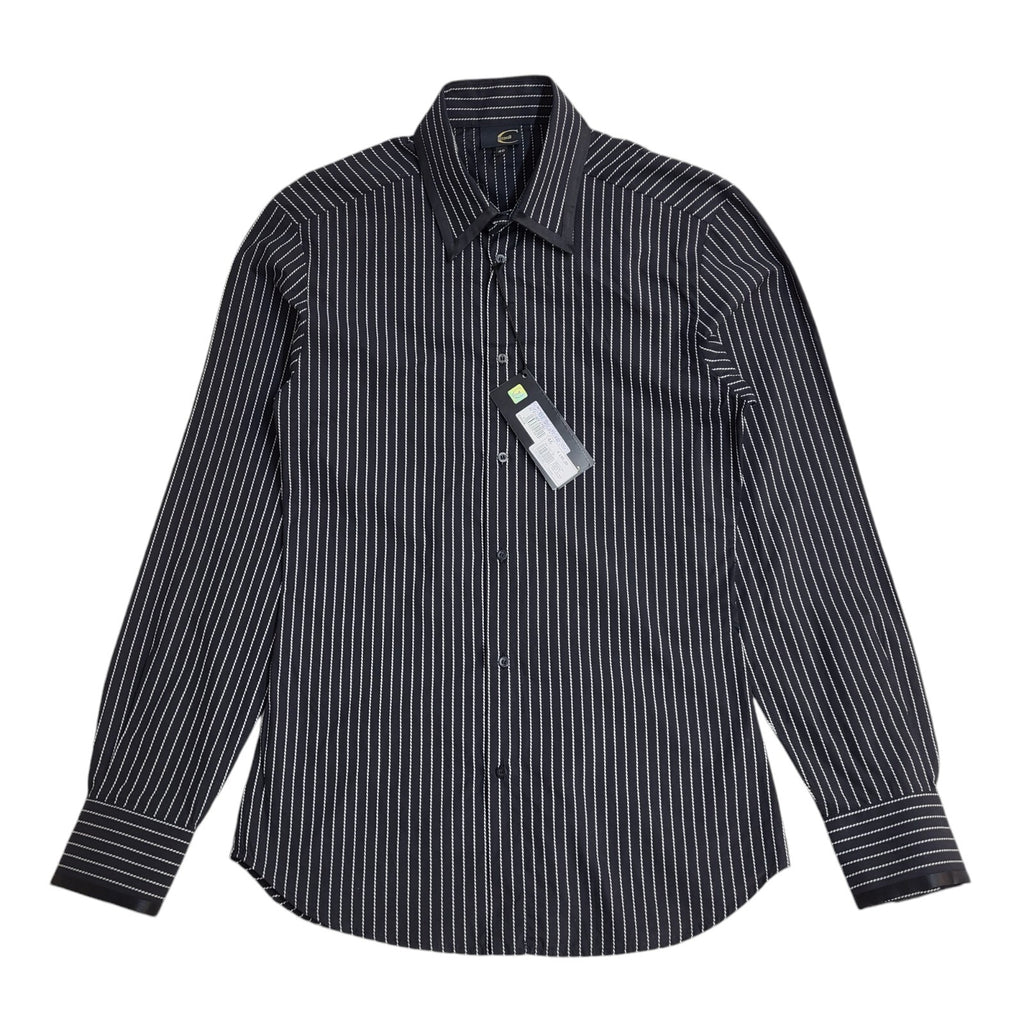 Just Cavalli Vintage 90's Black Striped BNWT Long Sleeve Shirt Men's UK S