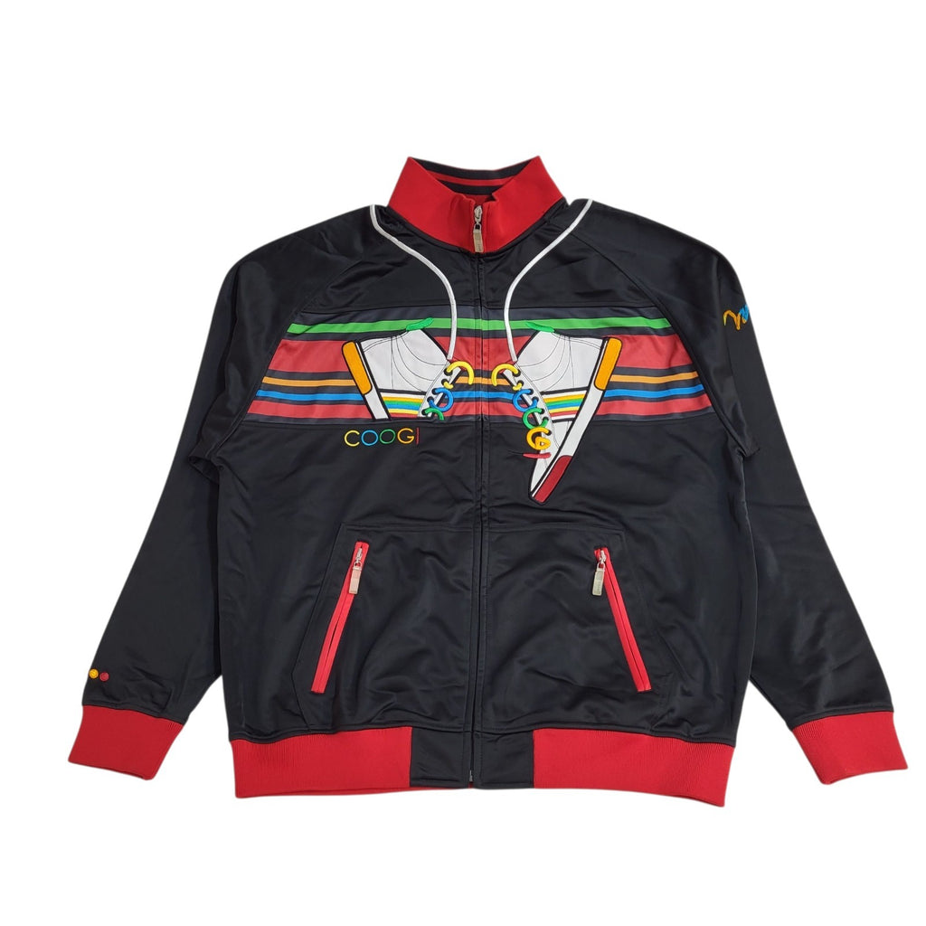 Coogi Macy's Tracksuit Top Jacket Black & Red UK Men's Size XL Bnwt